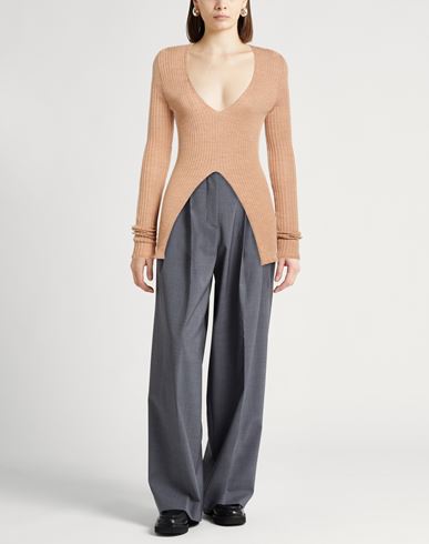 Woman Sweater Camel Size M Virgin Wool
