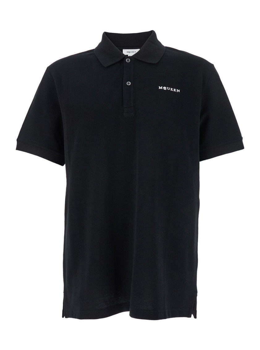 Black Solid Shirt Collar Polo
