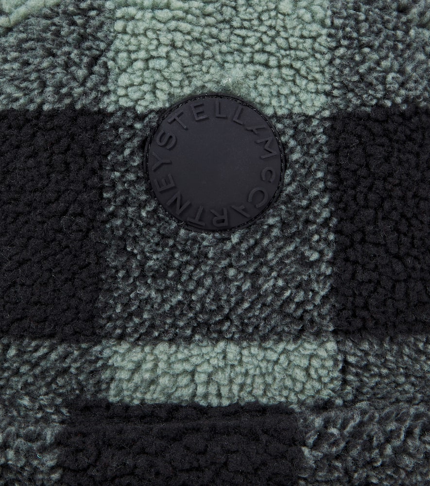 Logo checked teddy backpack