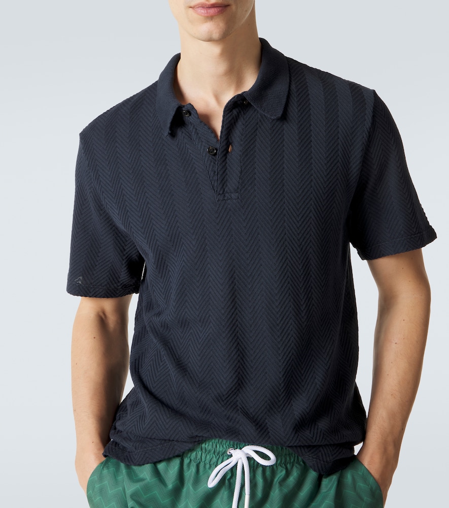 Cotton-blend polo shirt