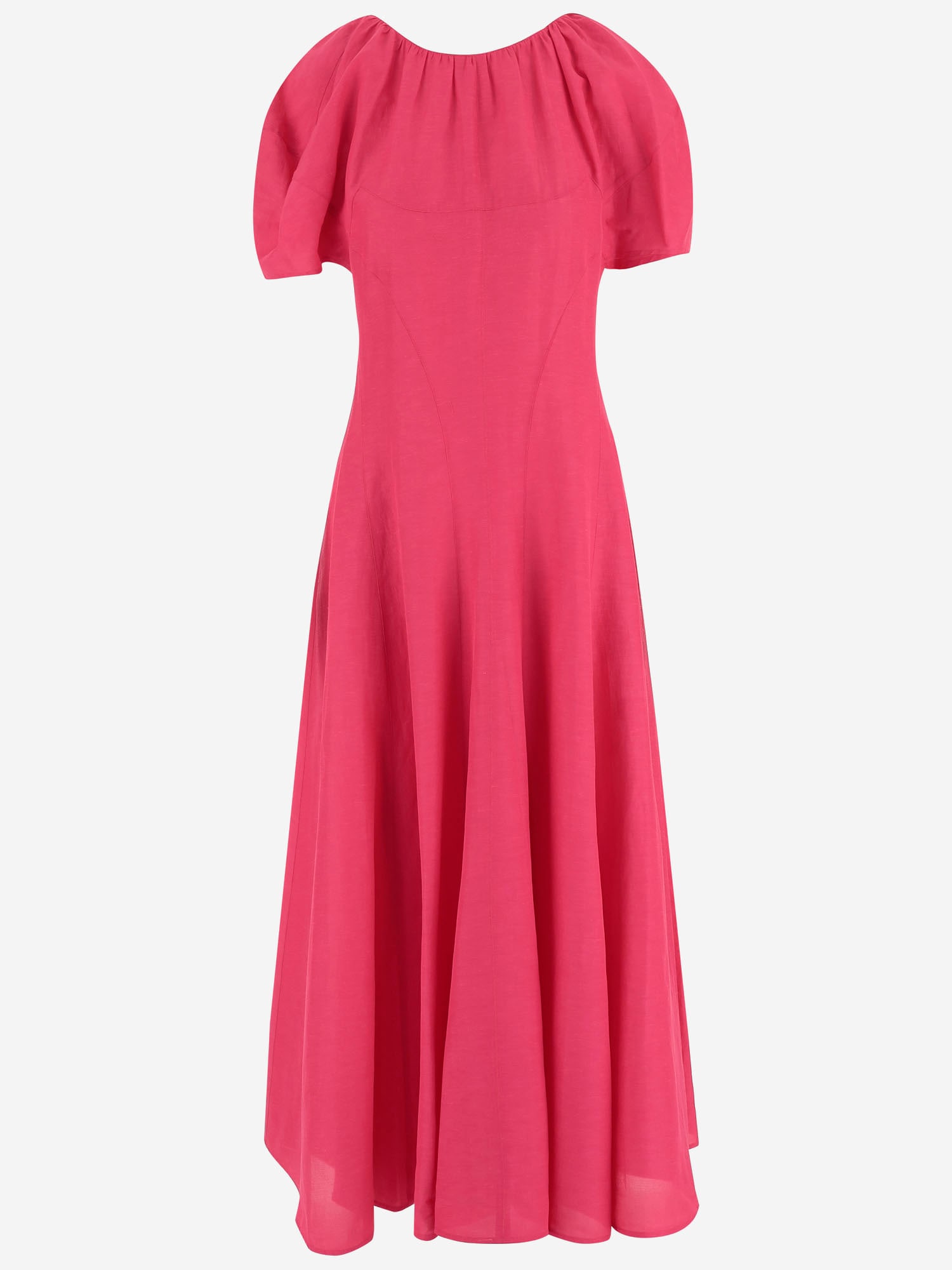 Tory Burch balloon-sleeve midi dress - Pink