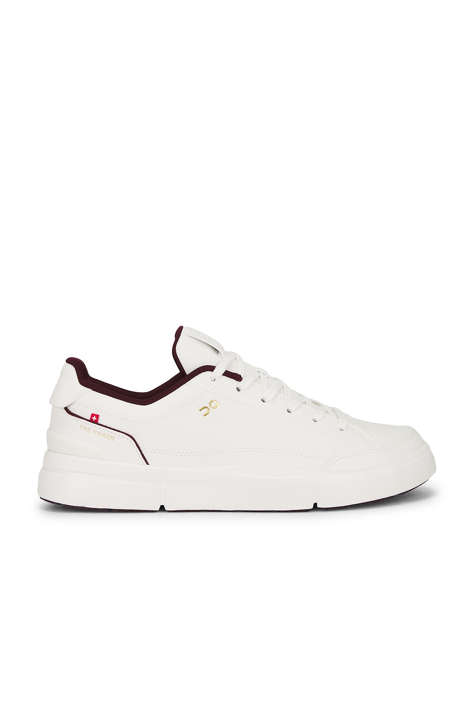 On The Roger Centre Court in Ivory & Maroon - White. 10 also .5, 11, 11.5, 12, 12.5, 13, 7, 7.5, 8, 8.5, 9