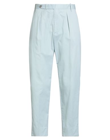 Man Pants Sky blue Size 30 Cotton, Elastane
