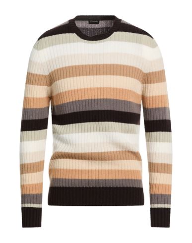 Man Sweater Dark brown Size 36 Cashmere
