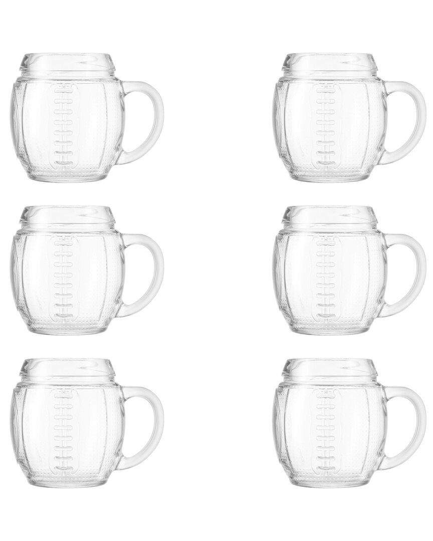 Set of 6 Sports Glassware: American Football