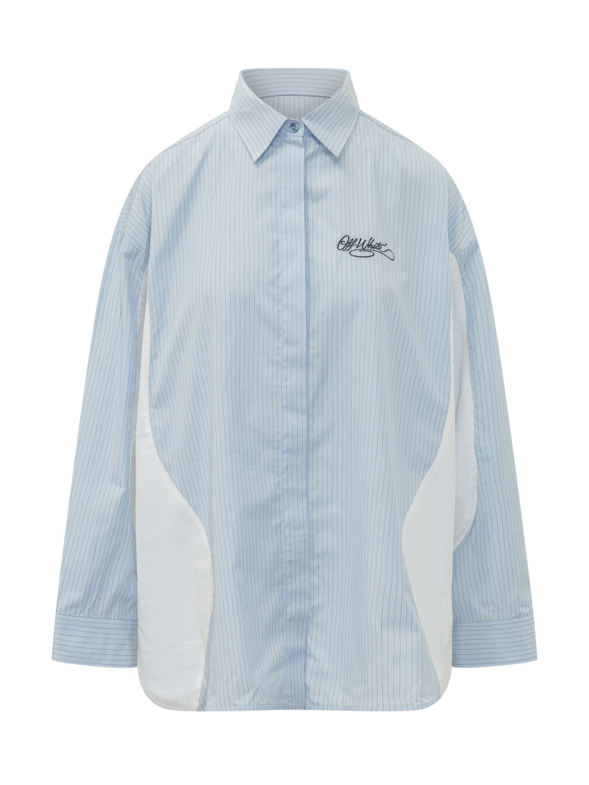 Blue Oversized Stripes Shirt