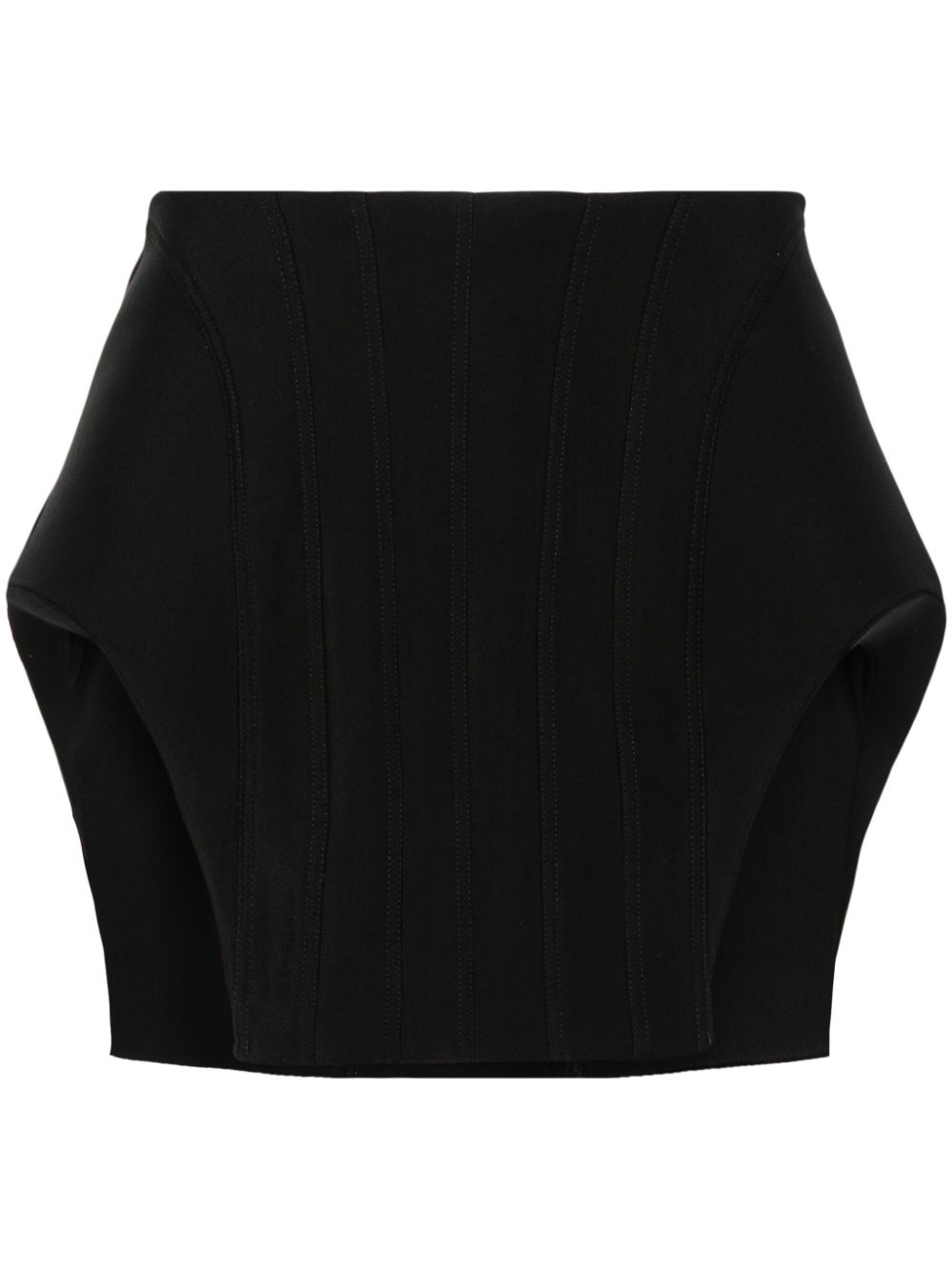 Corset-inspired mini skirt - Black