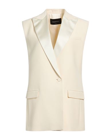 Woman Blazer Ivory Size 4 Wool, Silk