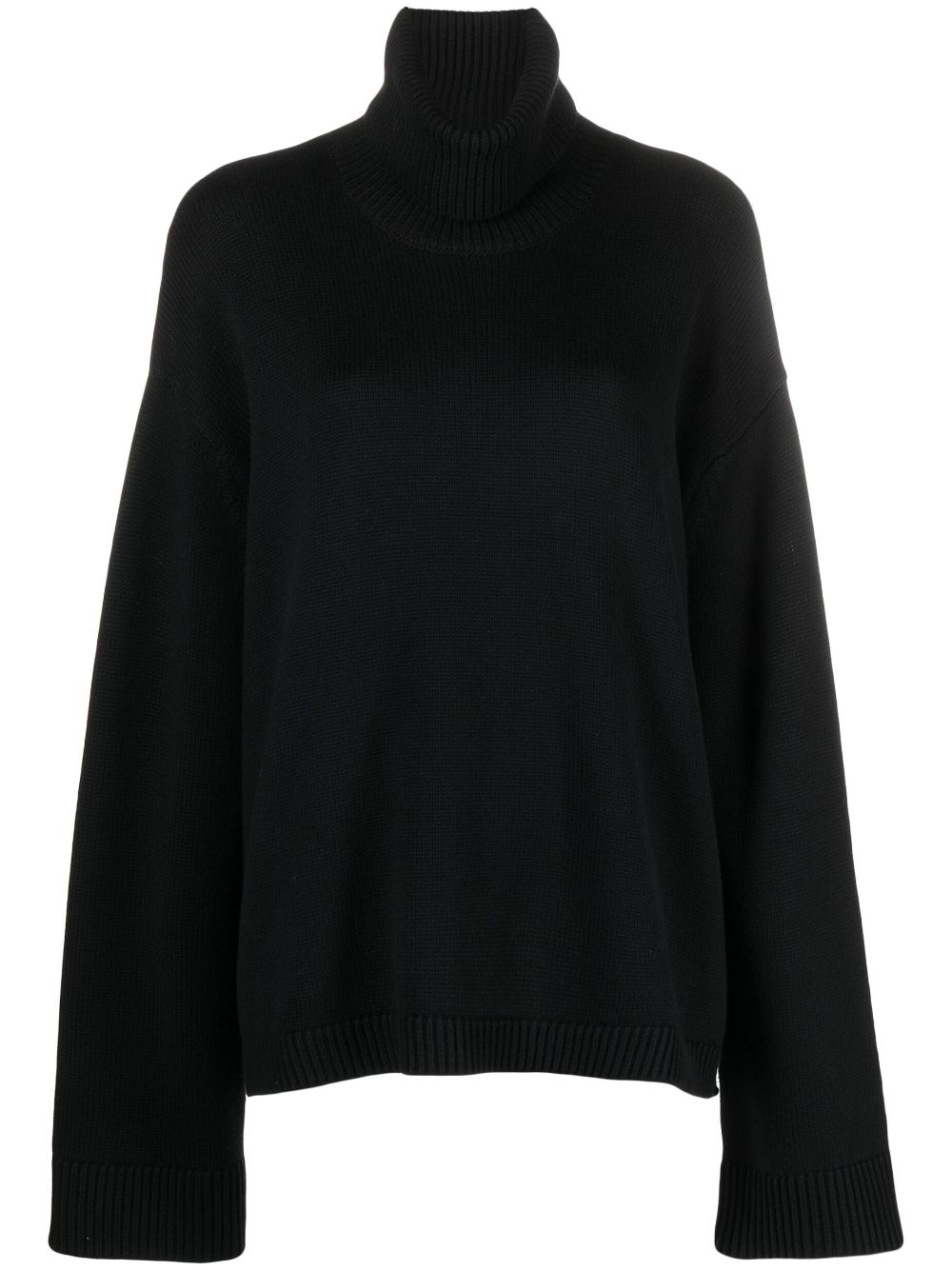Rhea trapeze roll-neck jumper - Black