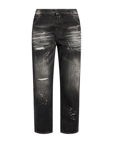 Patriòt Man Jeans Black Size 32 Cotton, Elastane