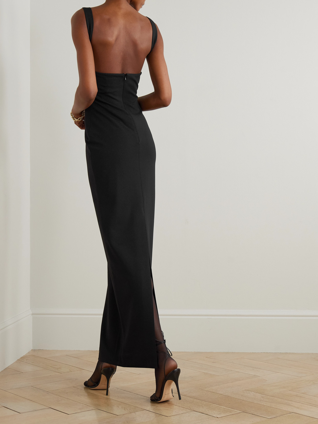 Joni Stretch-crepe Maxi Dress - Black