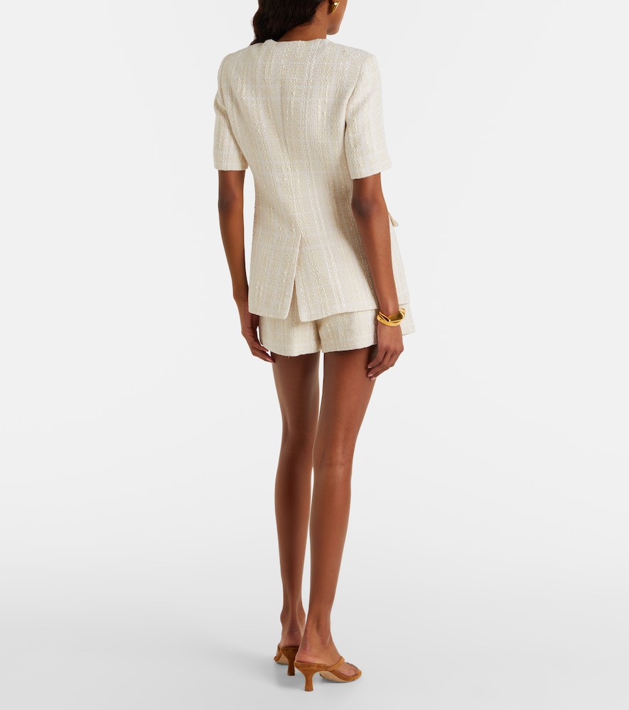 Jazmin cotton-blend tweed shorts