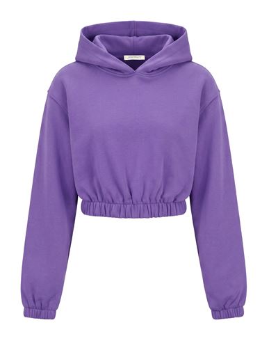 Woman Sweatshirt Purple Size S Cotton, Elastane