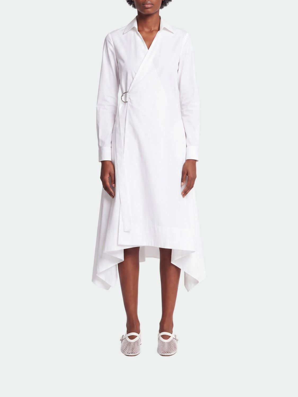 Draped Dress White