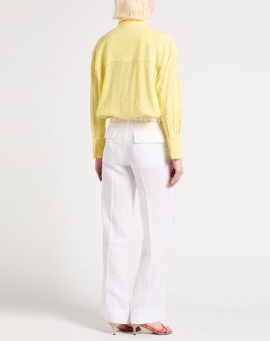 Woman Pants White Size 4 Linen