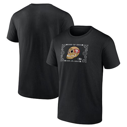 Men's Fanatics Black San Francisco 49ers Sugar Skull T-Shirt