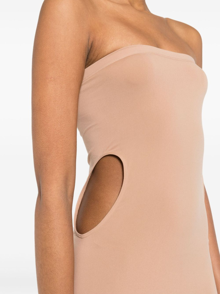 Fatal cut-out midi dress - Neutrals