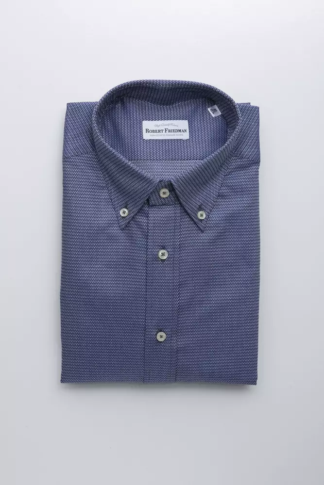 Robert Friedman Blue Cotton Men's Men's Shirt