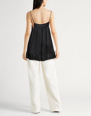 Woman Top Black Size 6 Acetate, Silk
