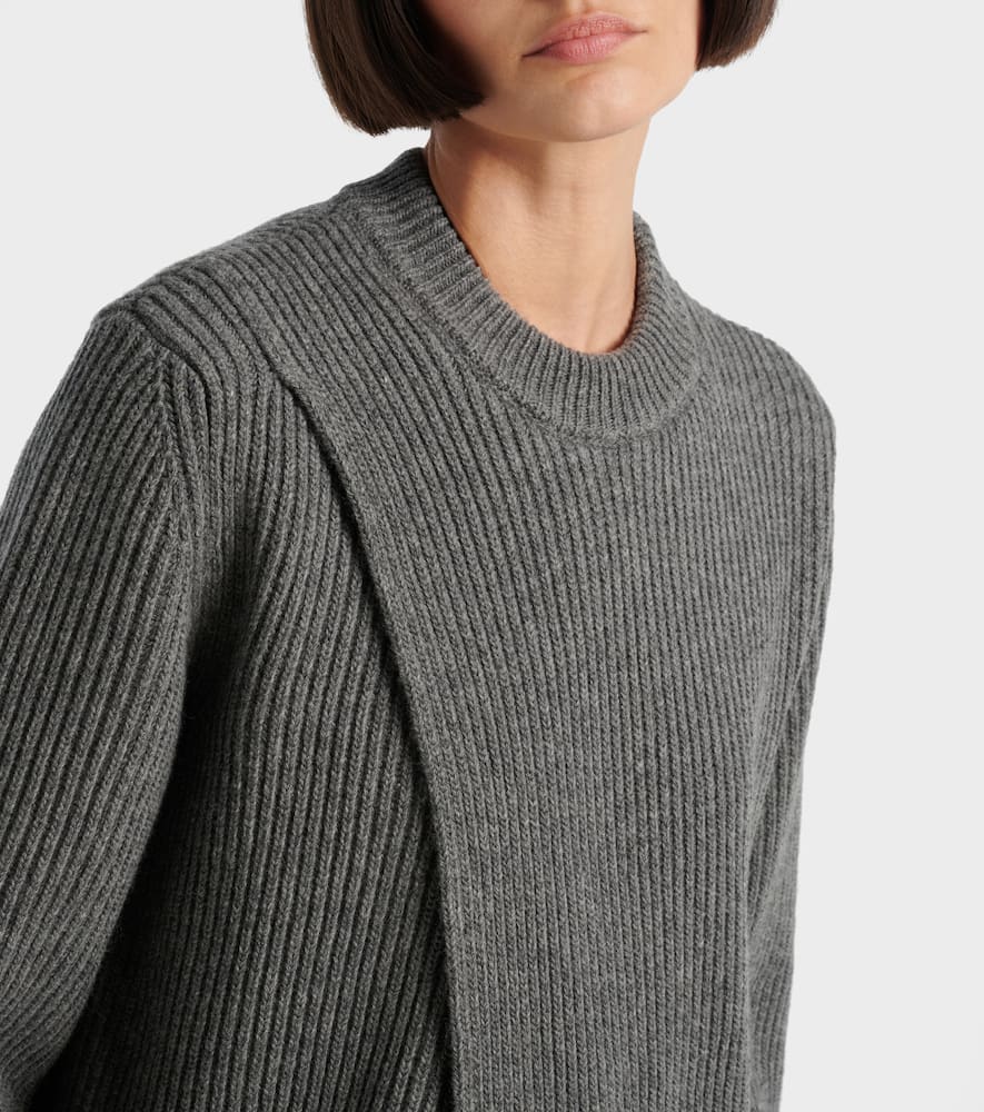 Ribbed-knit wool sweater