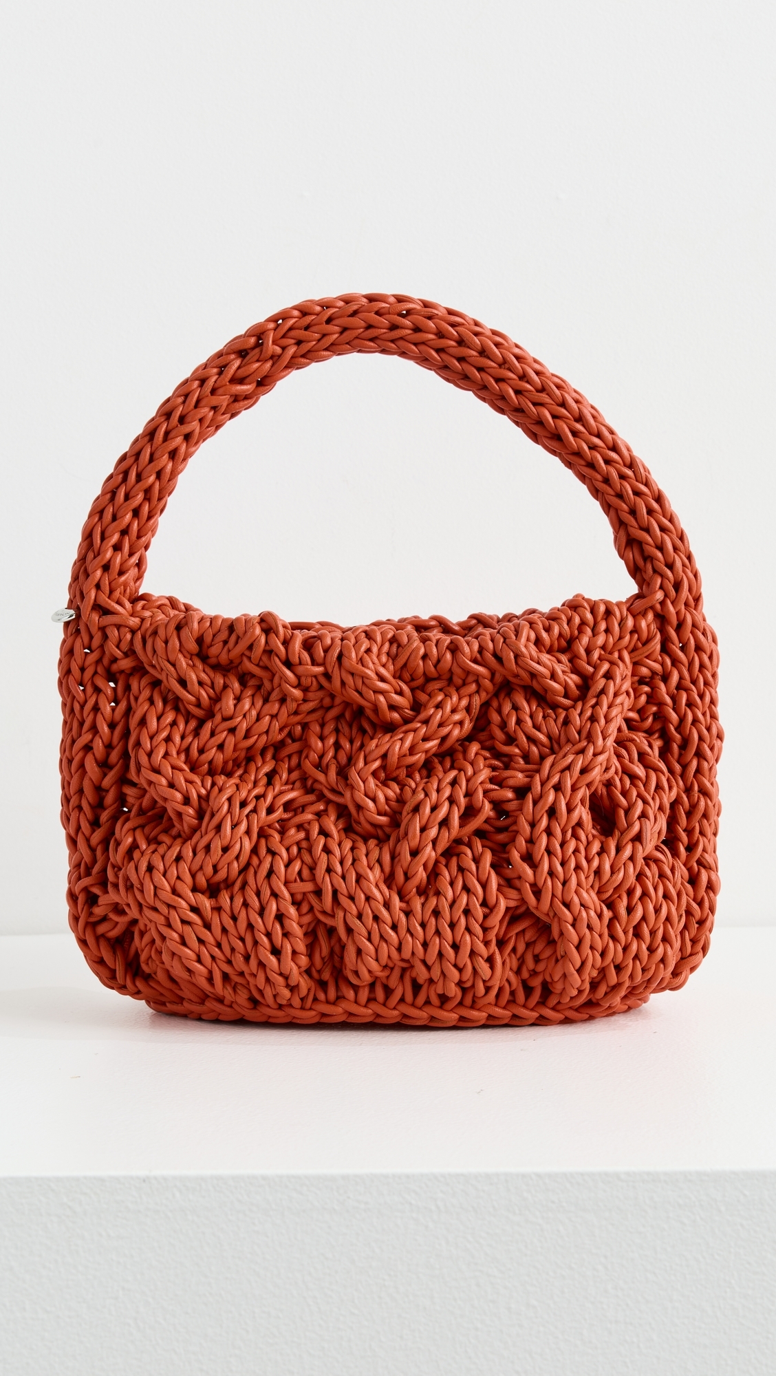 JW Anderson Small Cable Knit Bag Orange One Size