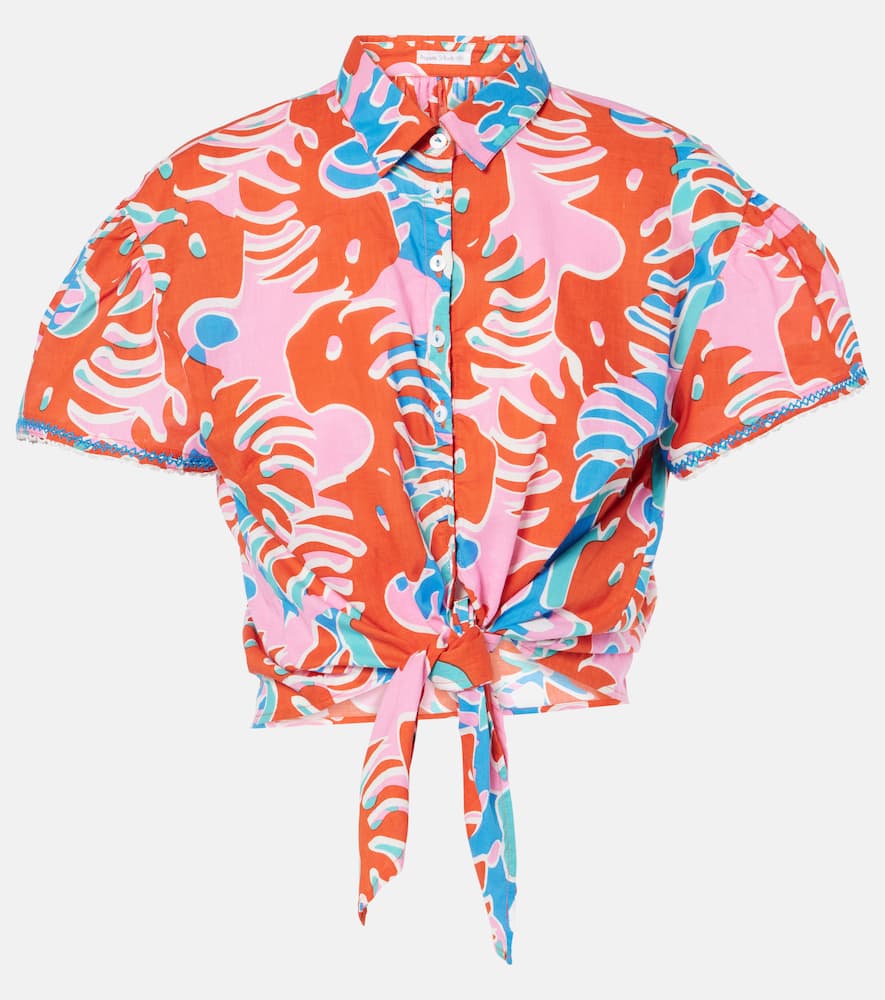 Poupette St Barth Cathy printed cotton shirt dress