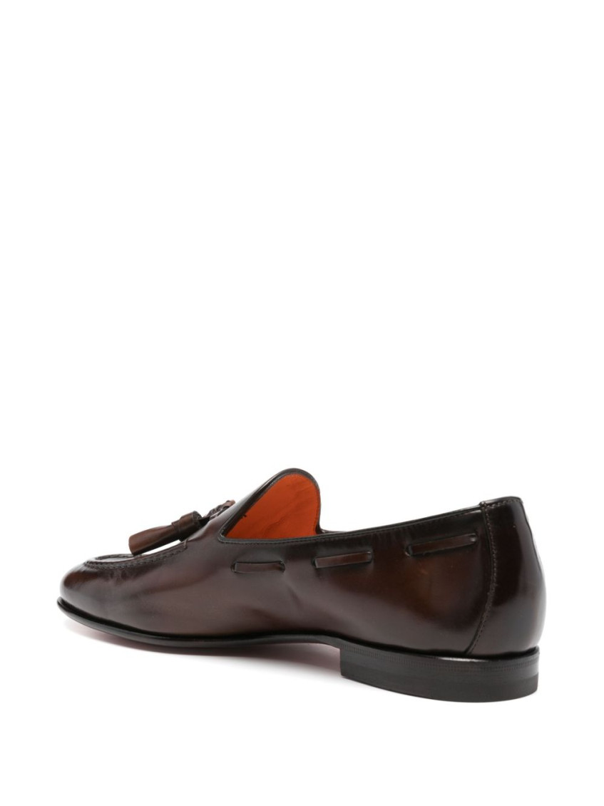 Dark Brown Leather Loafers