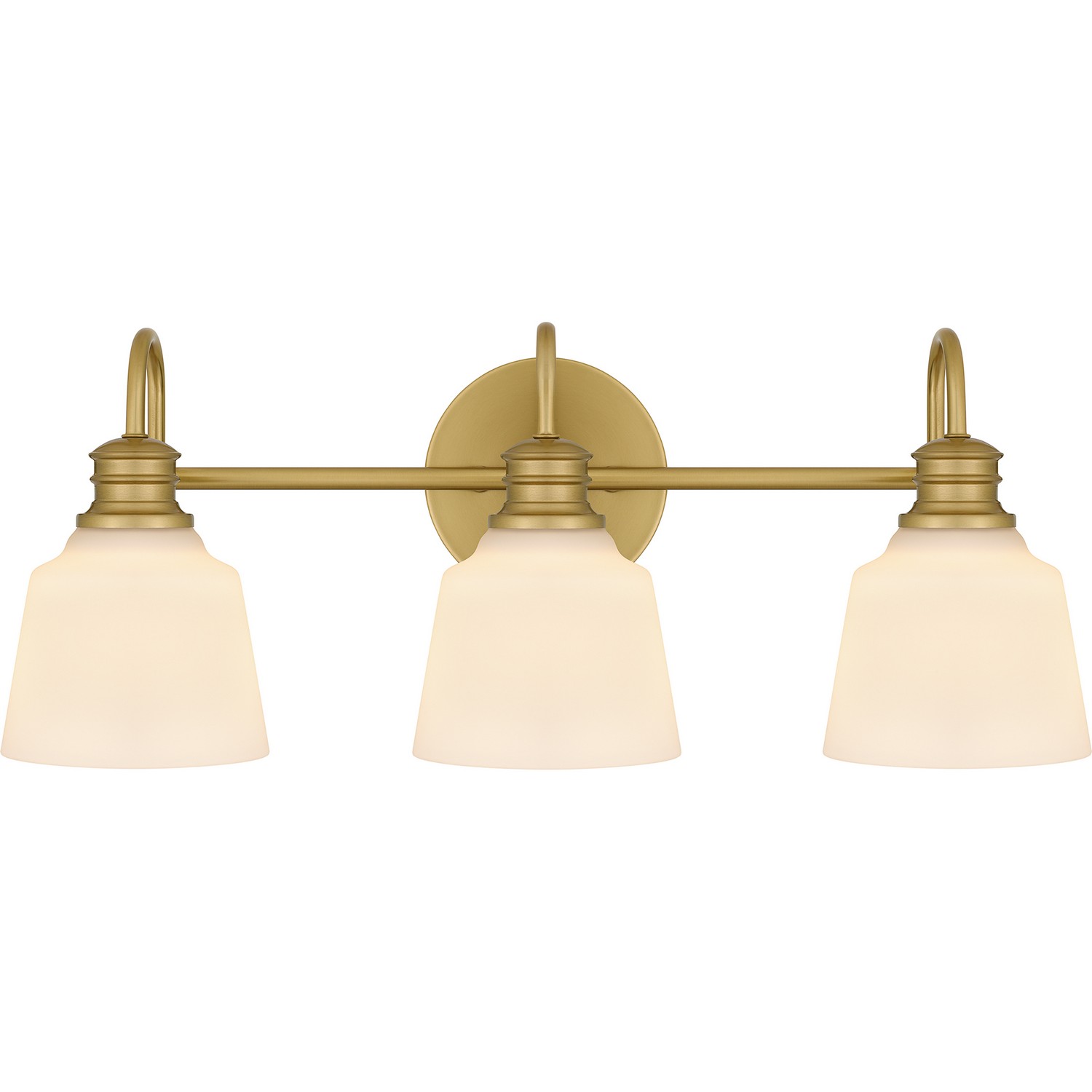 Aged Brass Three Light Bath from the Hinton Collection