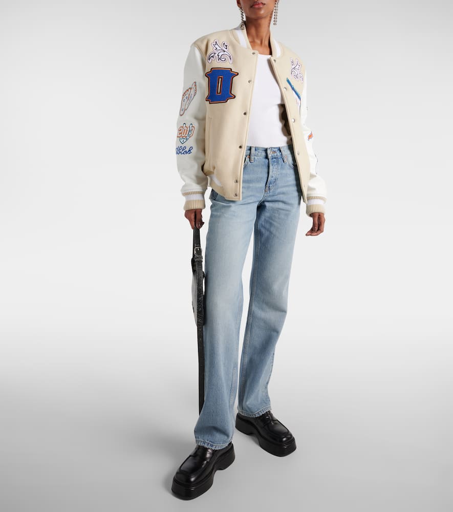 Easy mid-rise straight jeans