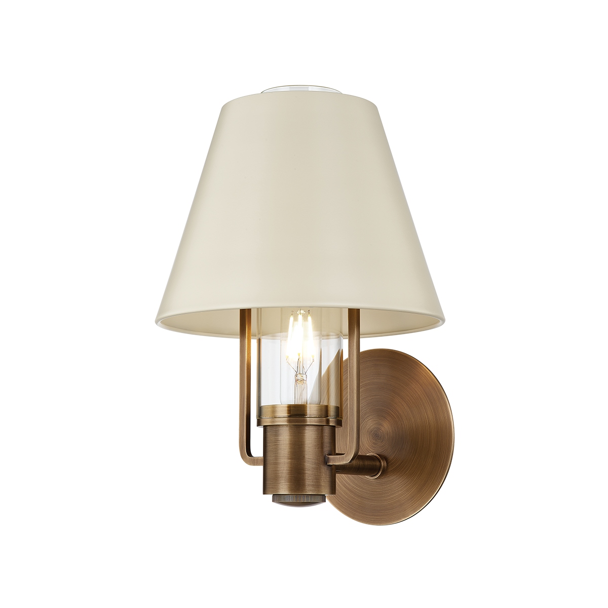 Kindle 1-Light Wall Sconce in Patina Bra