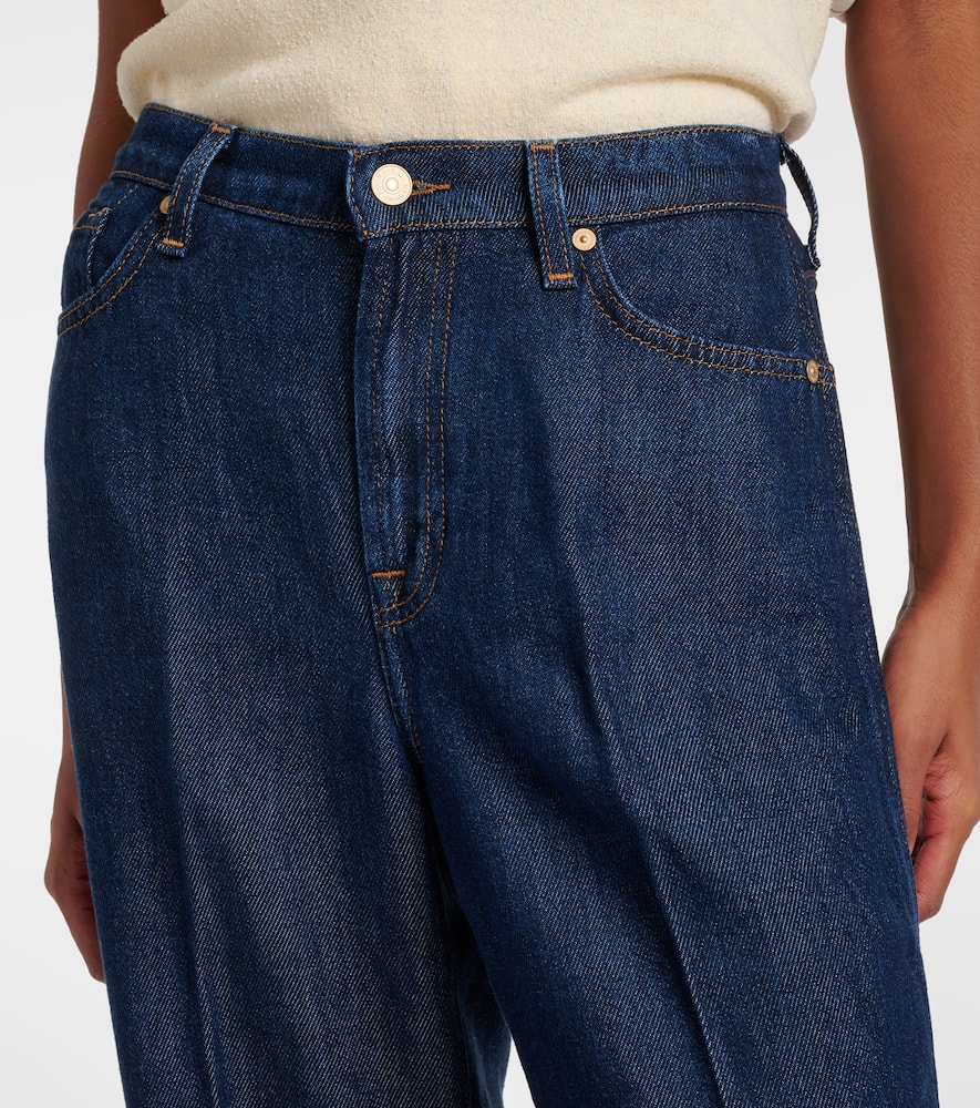 High-rise flared jeans