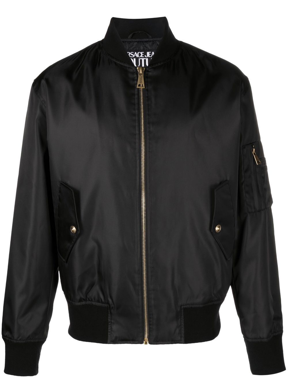 Barocco-print bomber jacket - Black