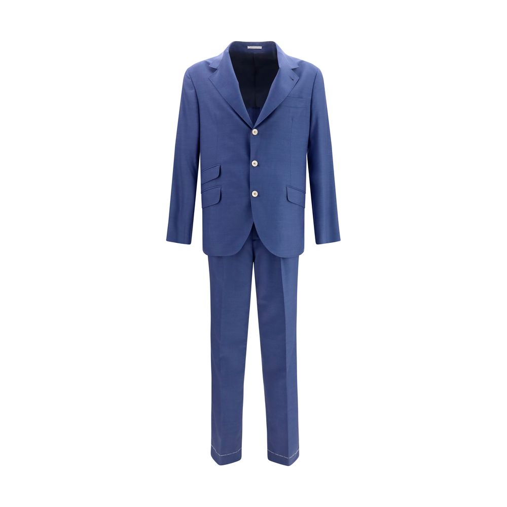 Wool Ovis Aries Pant Suit — Blue