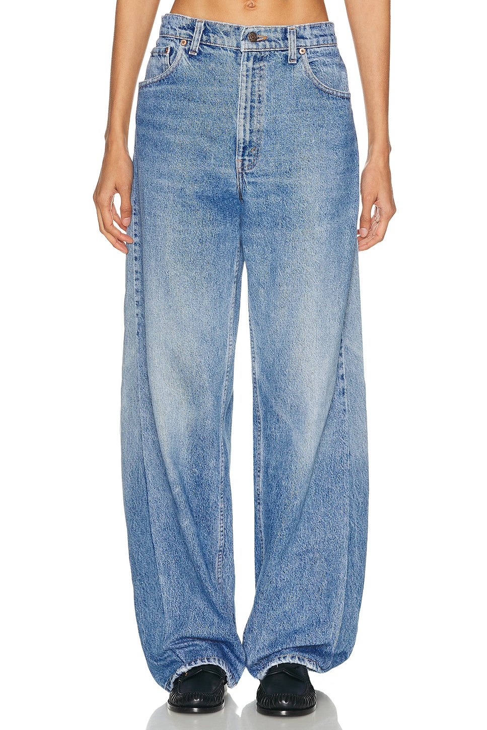 Aligrace 90's Trouser Wide Leg Jeans in Blue. 25. Also
