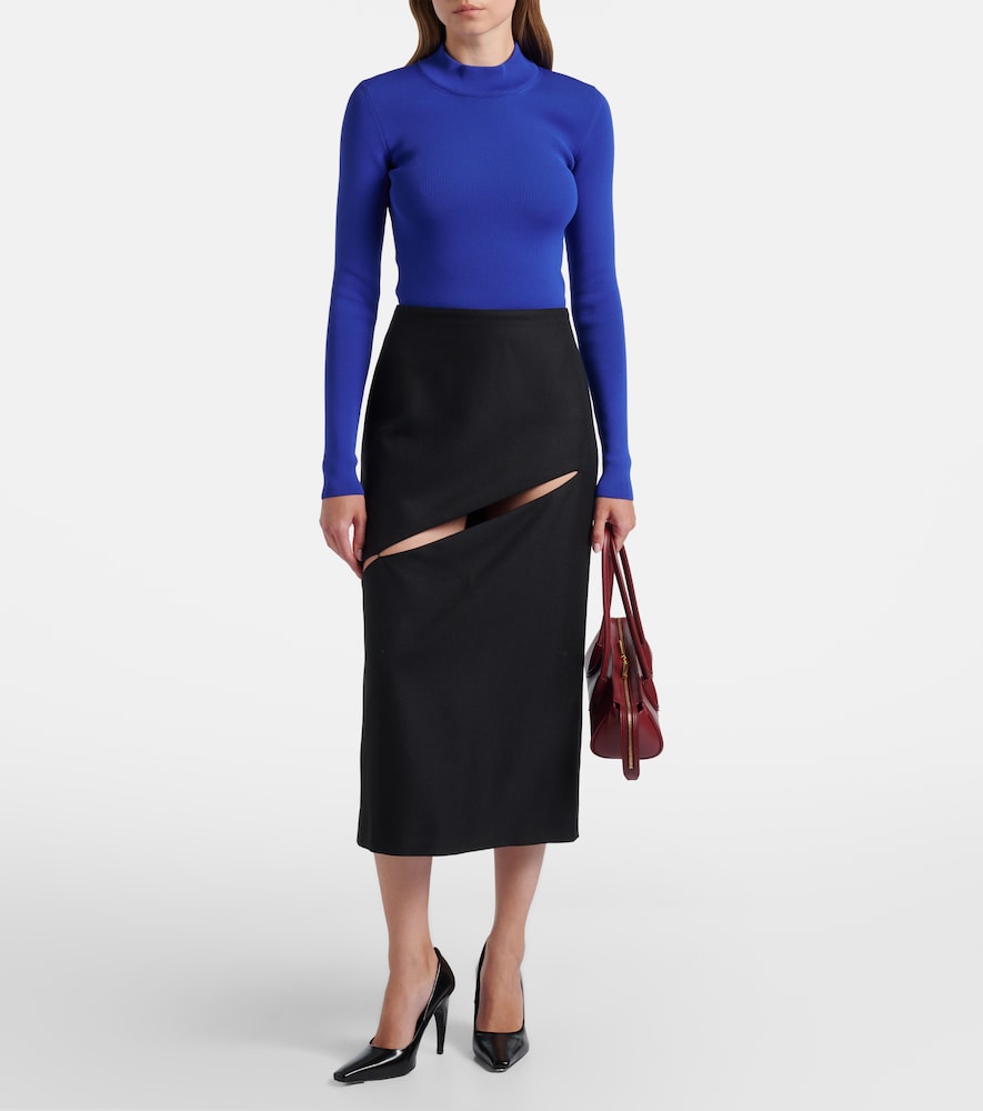 Ribbed-knit sweater