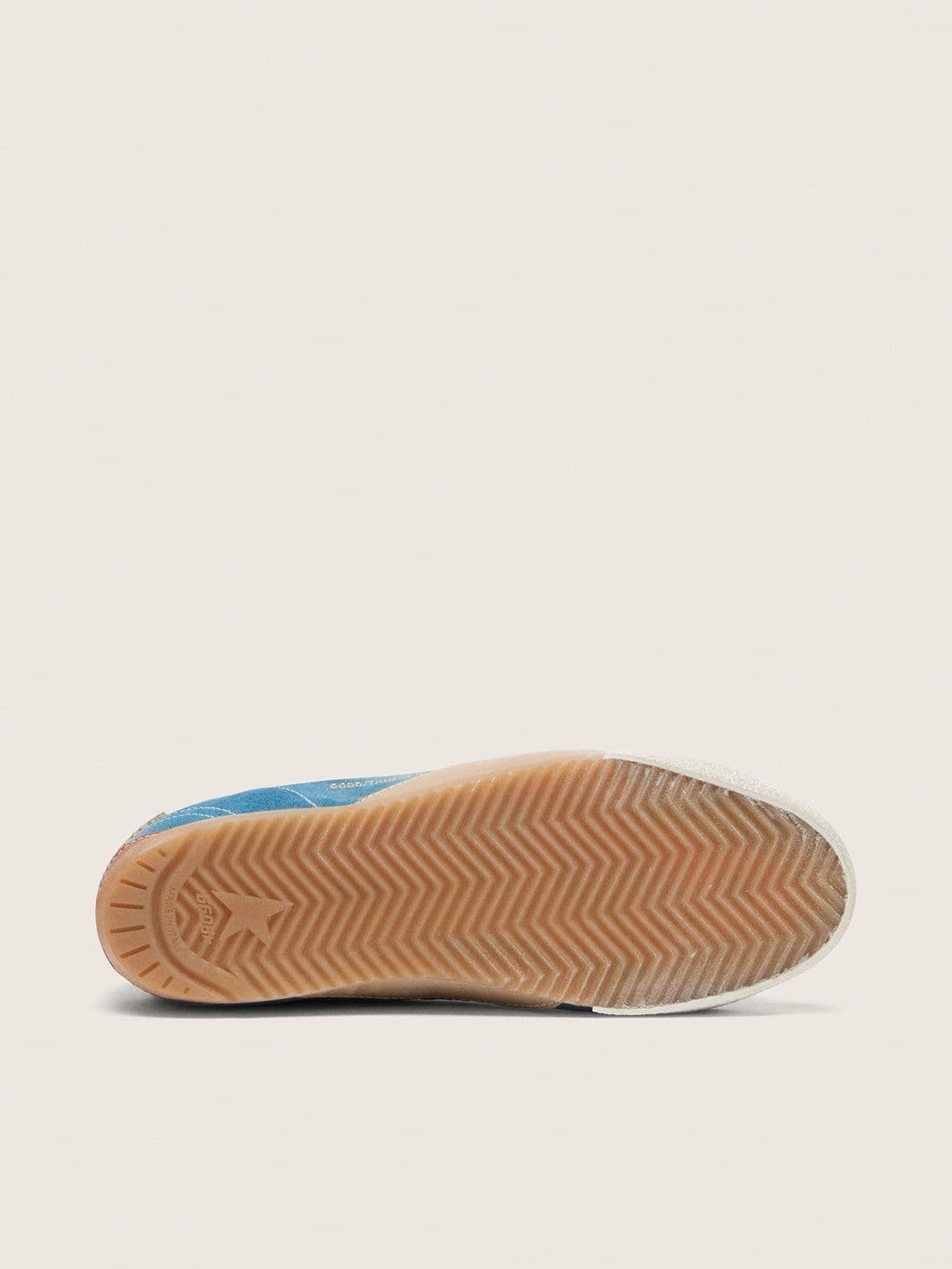 Golden Goose - Women's True-star In Teal Suede With Black Star And Cream Heel Tab, Woman