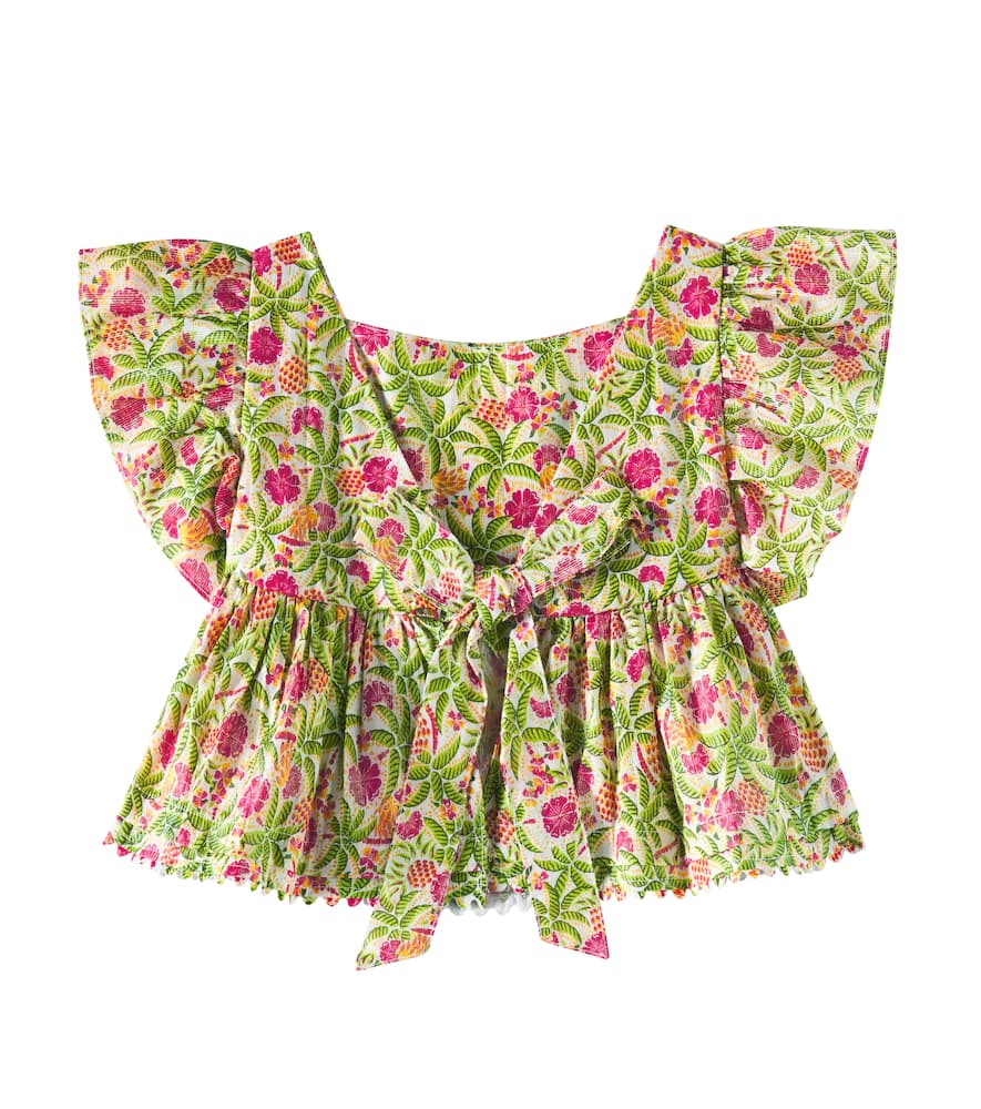 Cycas floral scalloped top