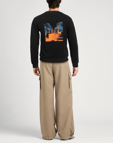 Bikkembergs Man Sweatshirt Black Size 36 Cotton, Elastane