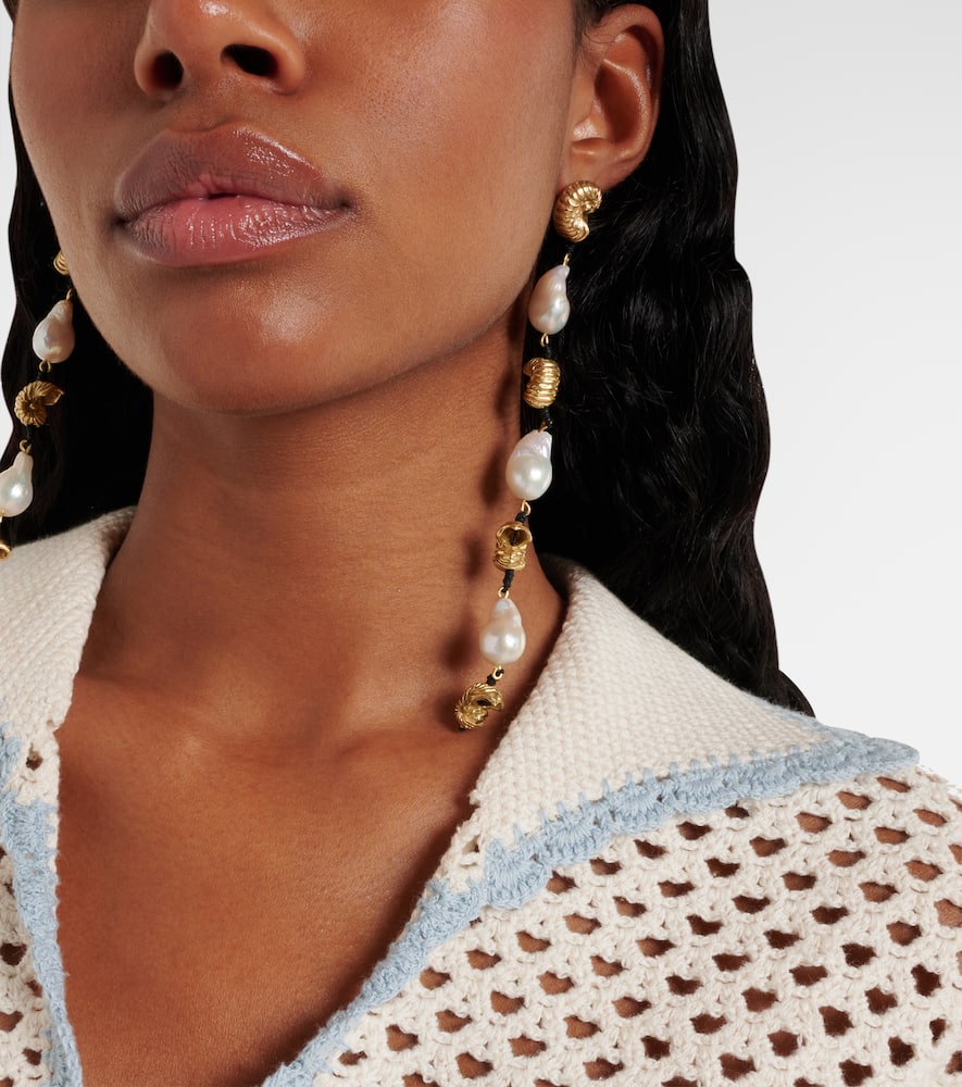 Alémais Reverie drop earrings with pearls