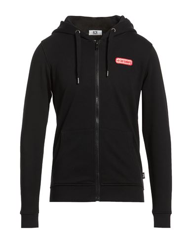 Man Sweatshirt Black Size L Cotton