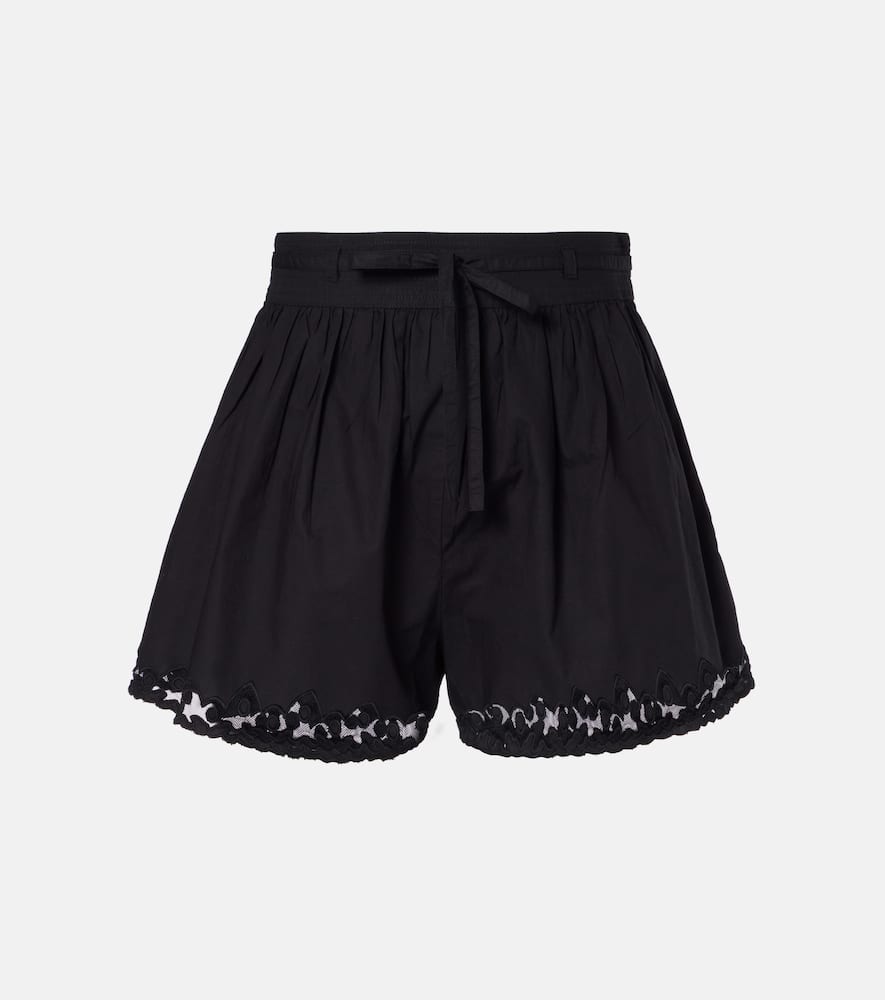 Elowen embroidered cotton poplin shorts