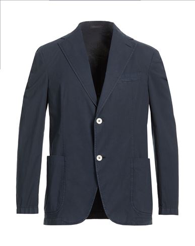 Man Blazer Midnight blue Size 36 Cotton, Elastane