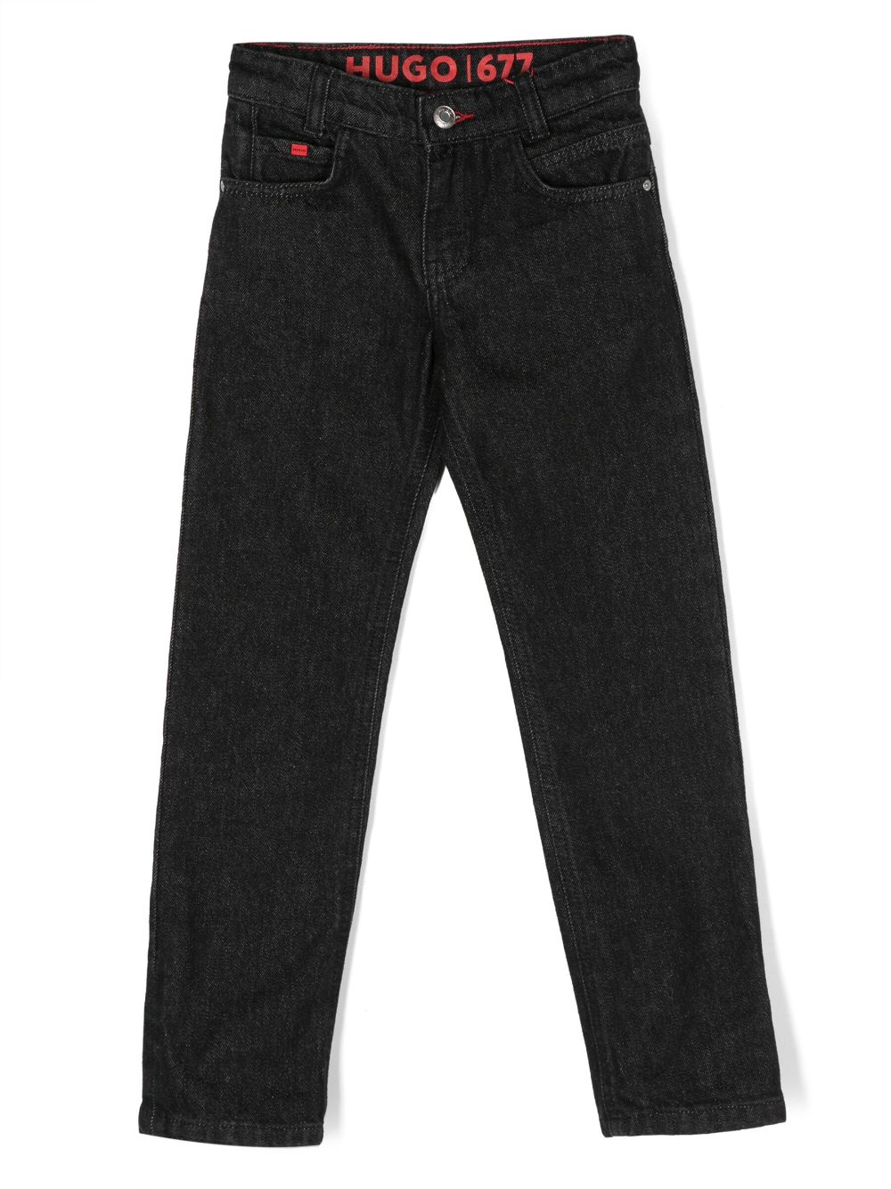Straight-leg cotton jeans - Black