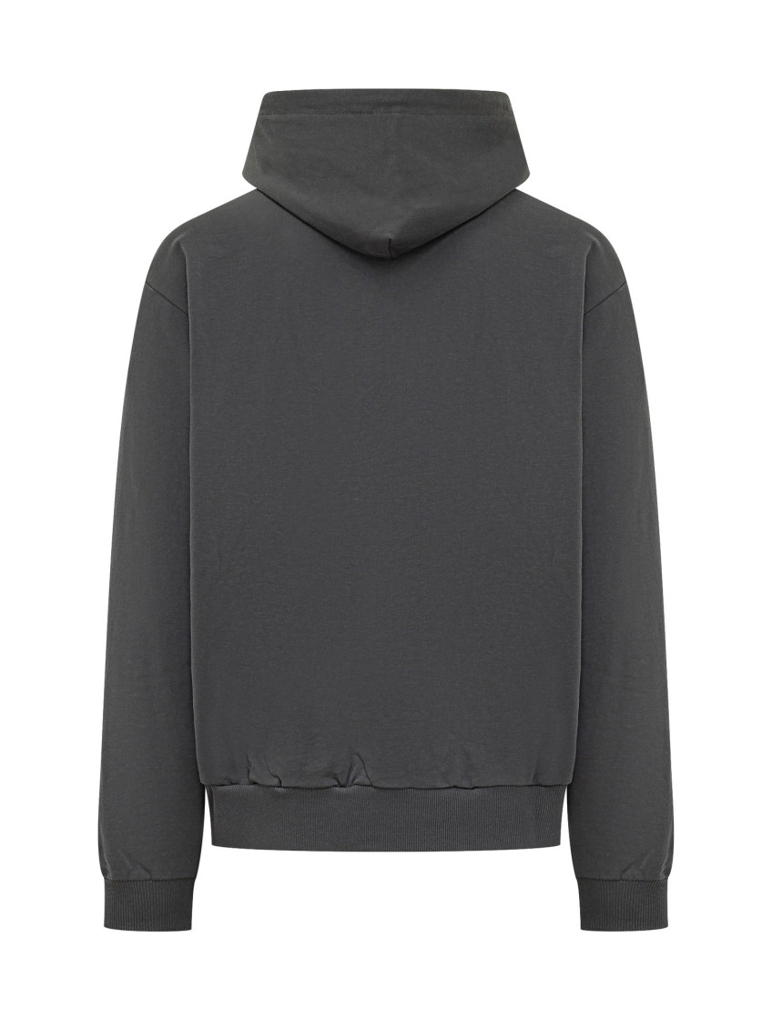 Grey Logo Hood Sweatshirt