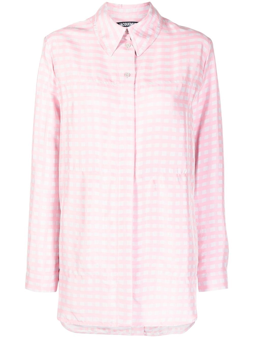 Check-print shirt - Pink