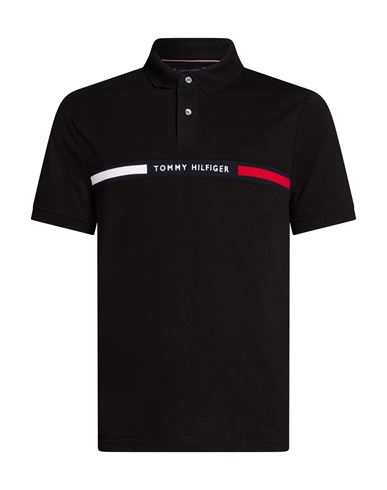 Man Polo shirt Black Size S Cotton, Elastane