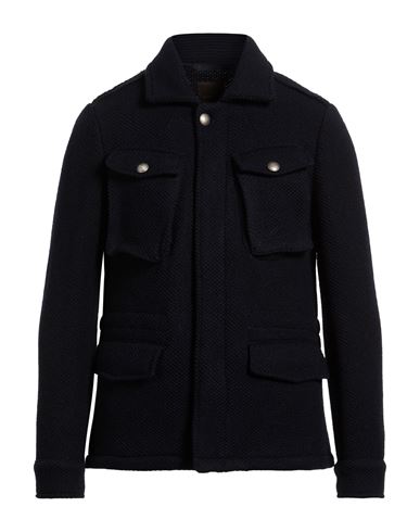 Man Jacket Navy Size 38 Virgin Wool, Polyester, Acrylic