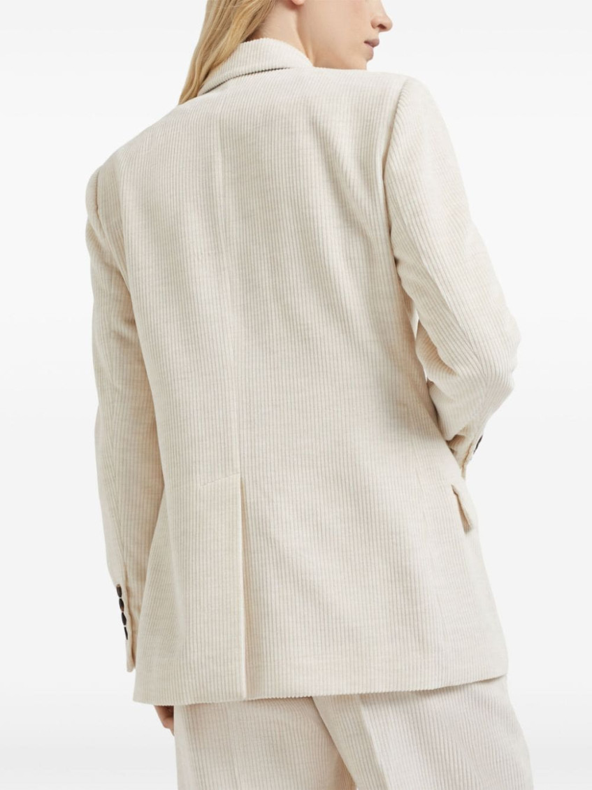 Viscose And Cotton Corduroy Jacket With Necklace