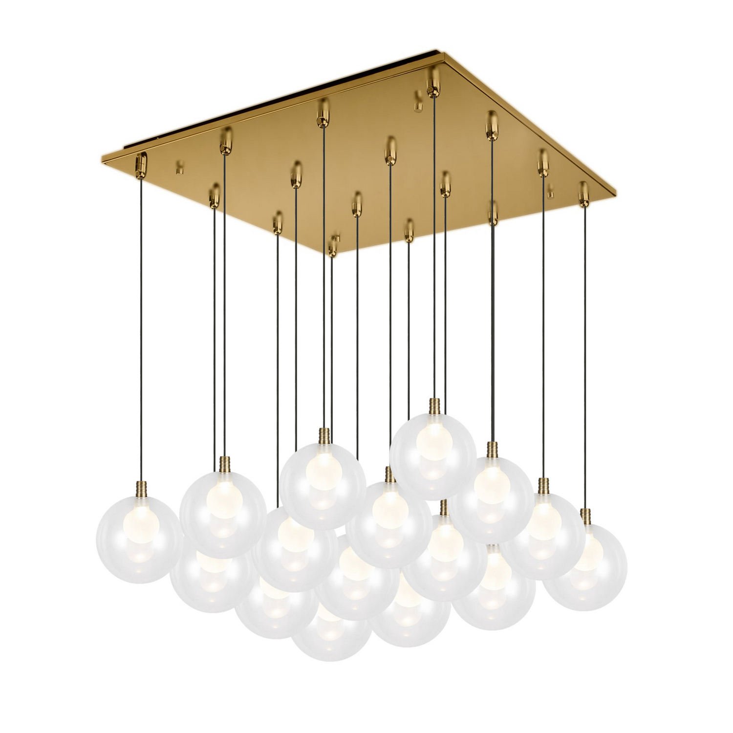 Brushed Gold LED Pendant from the Bolla Collection