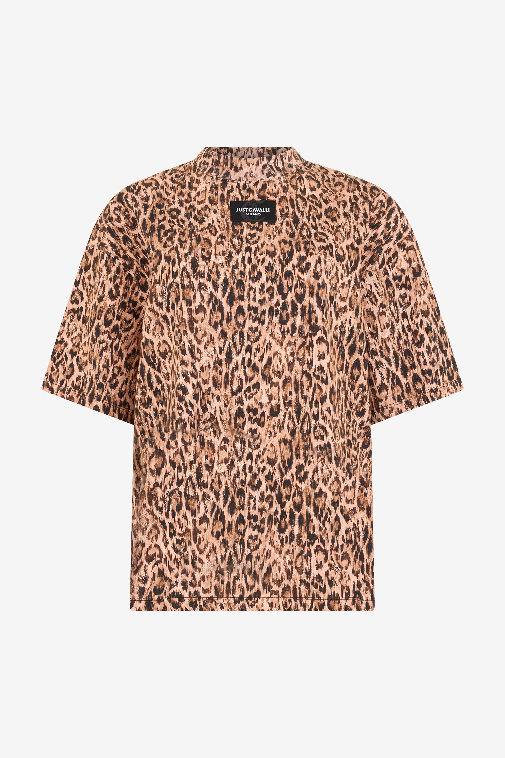 Leopard Skin Print T-shirt With Logo